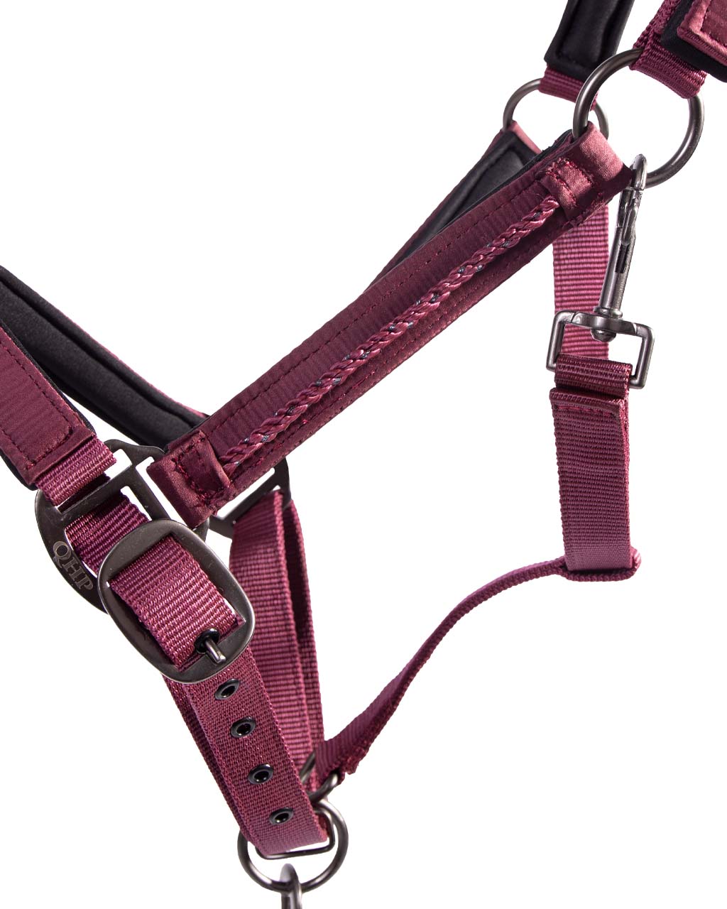 Sada ohlávky Lily Burgundy pro koně typu Cob