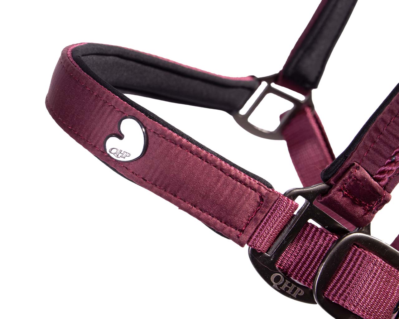 Sada ohlávky Lily Burgundy pro koně typu Cob