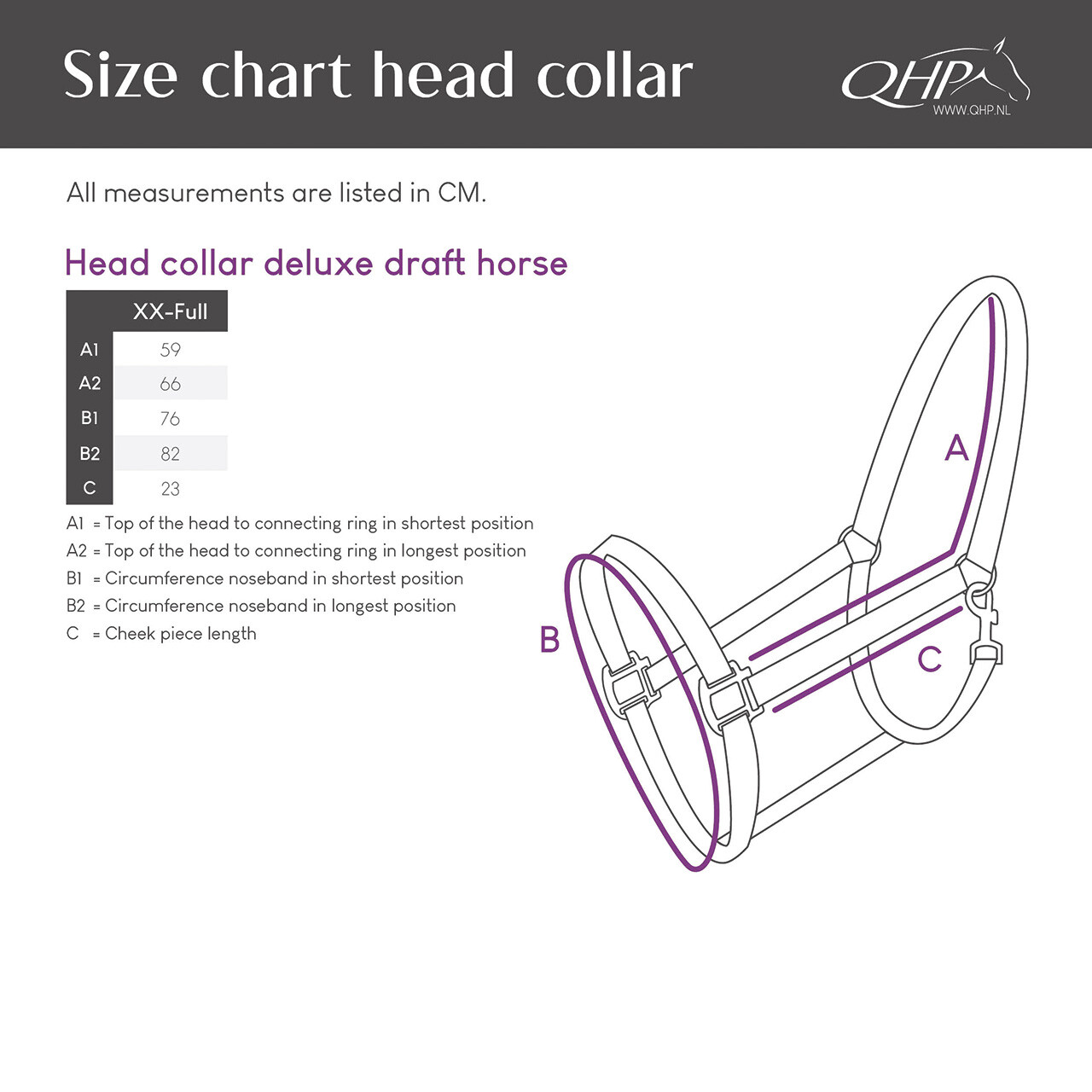 Head collar Deluxe draft horse