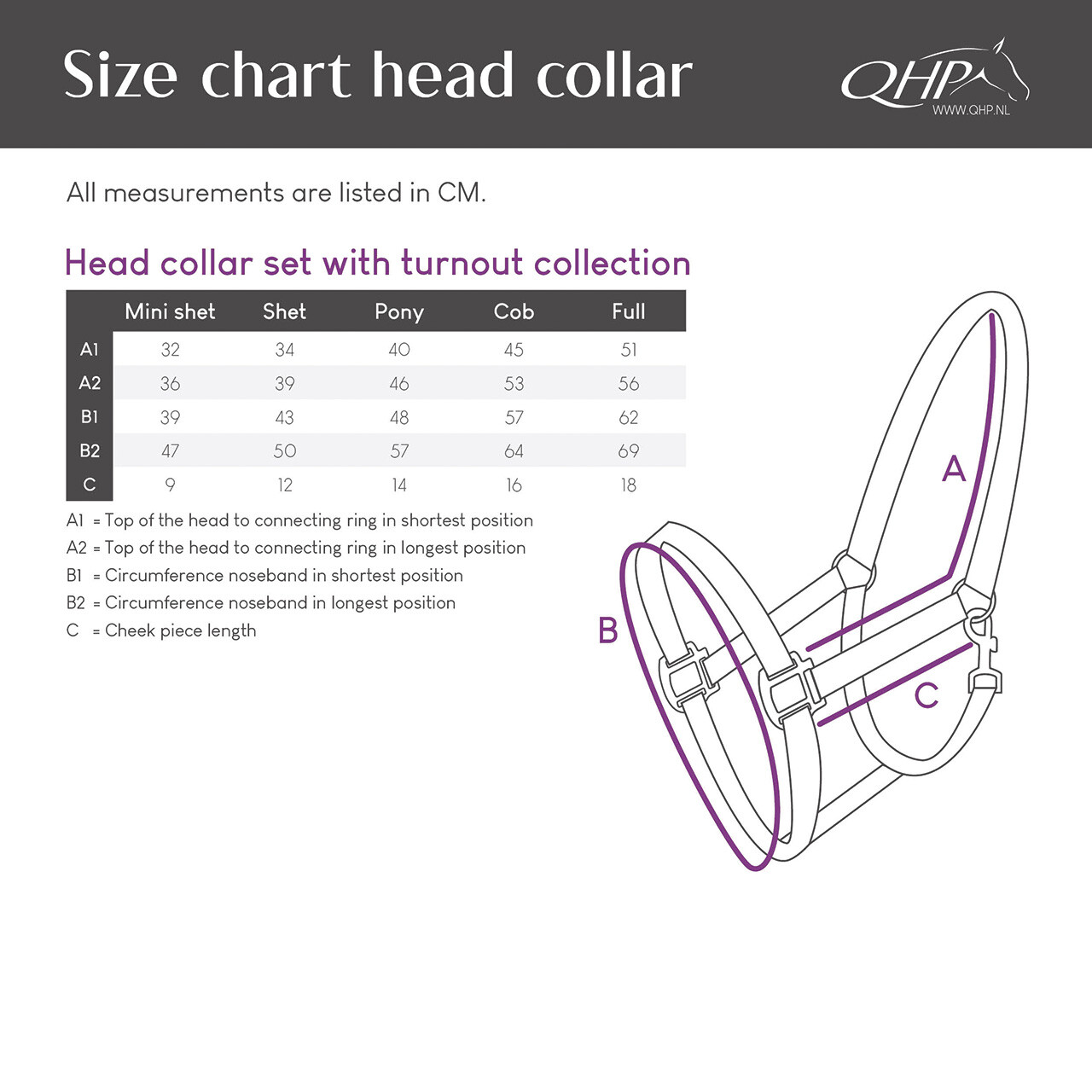 Head collar set with turnout collection