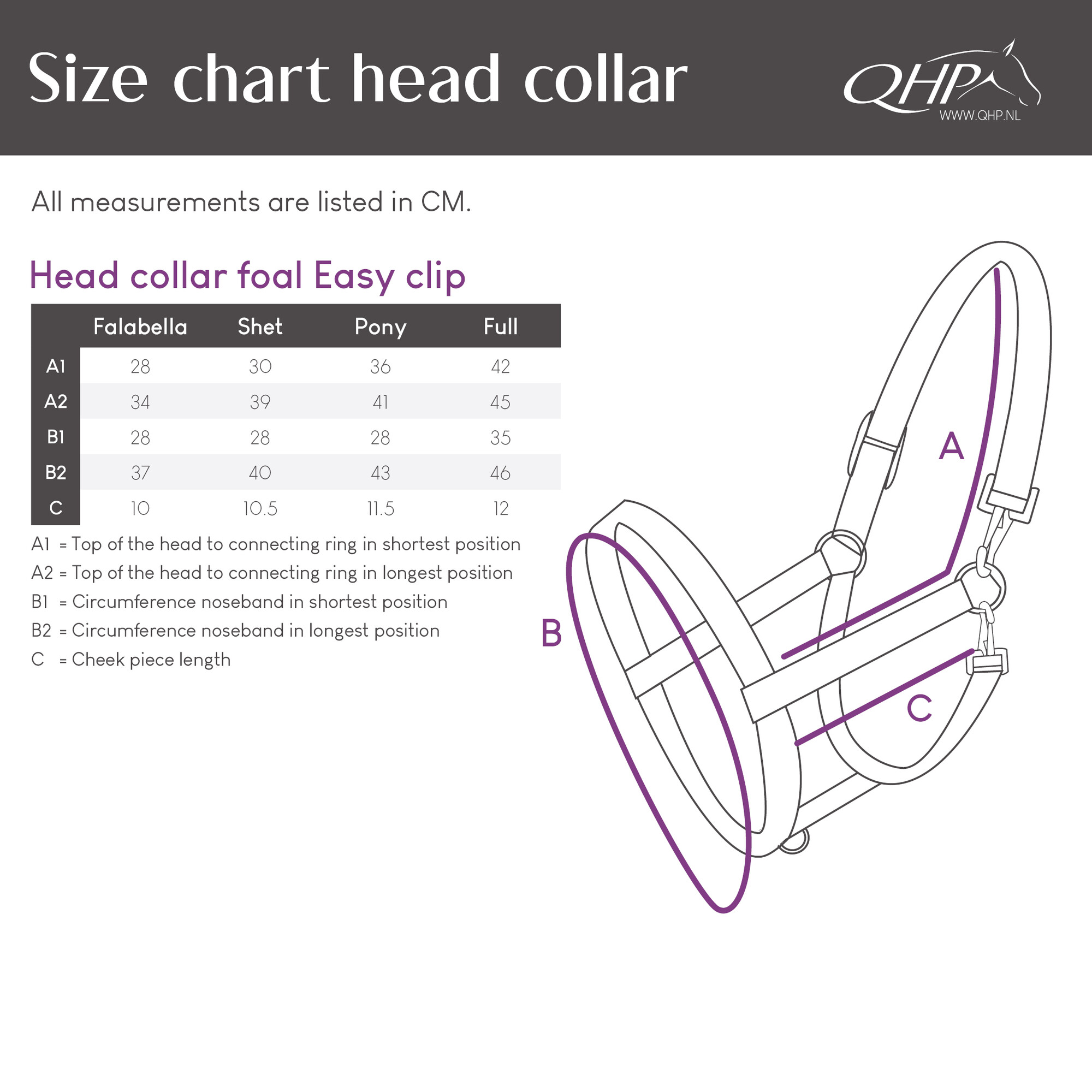 Head collar foal Easy clip