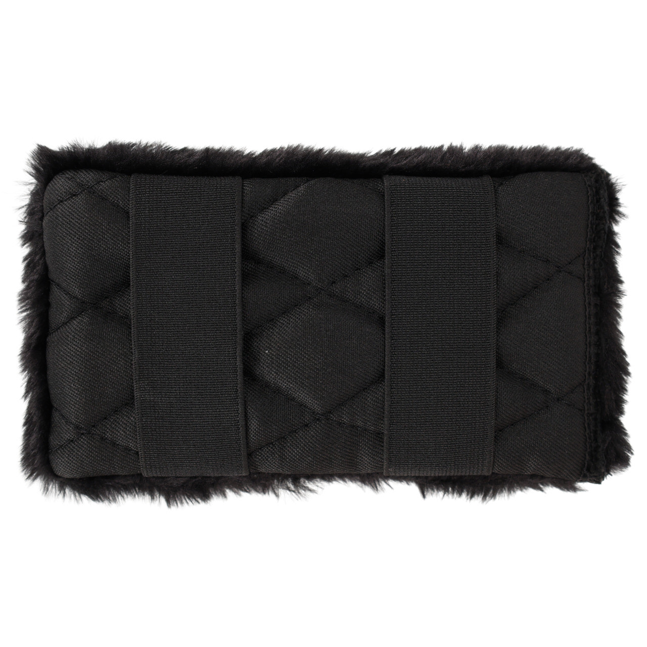 Curb chain protector fake fur