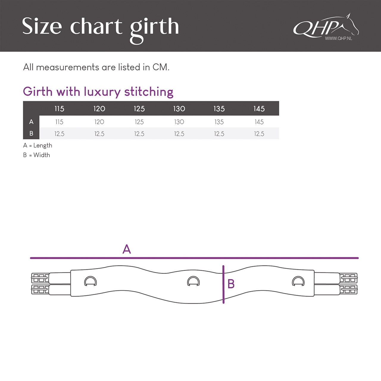 Girth with luxury stitching