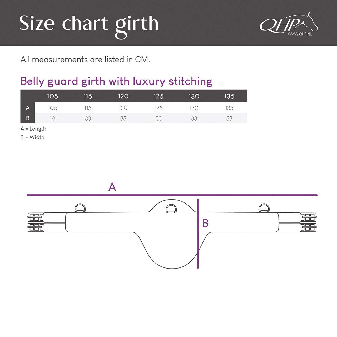 Belly guard girth with luxury stitching