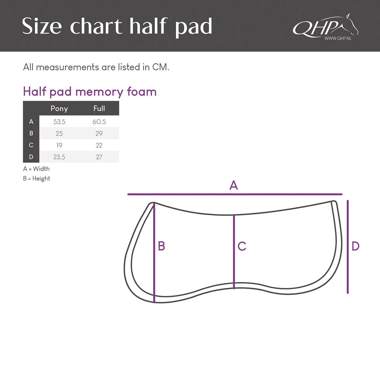 Half pad memory foam