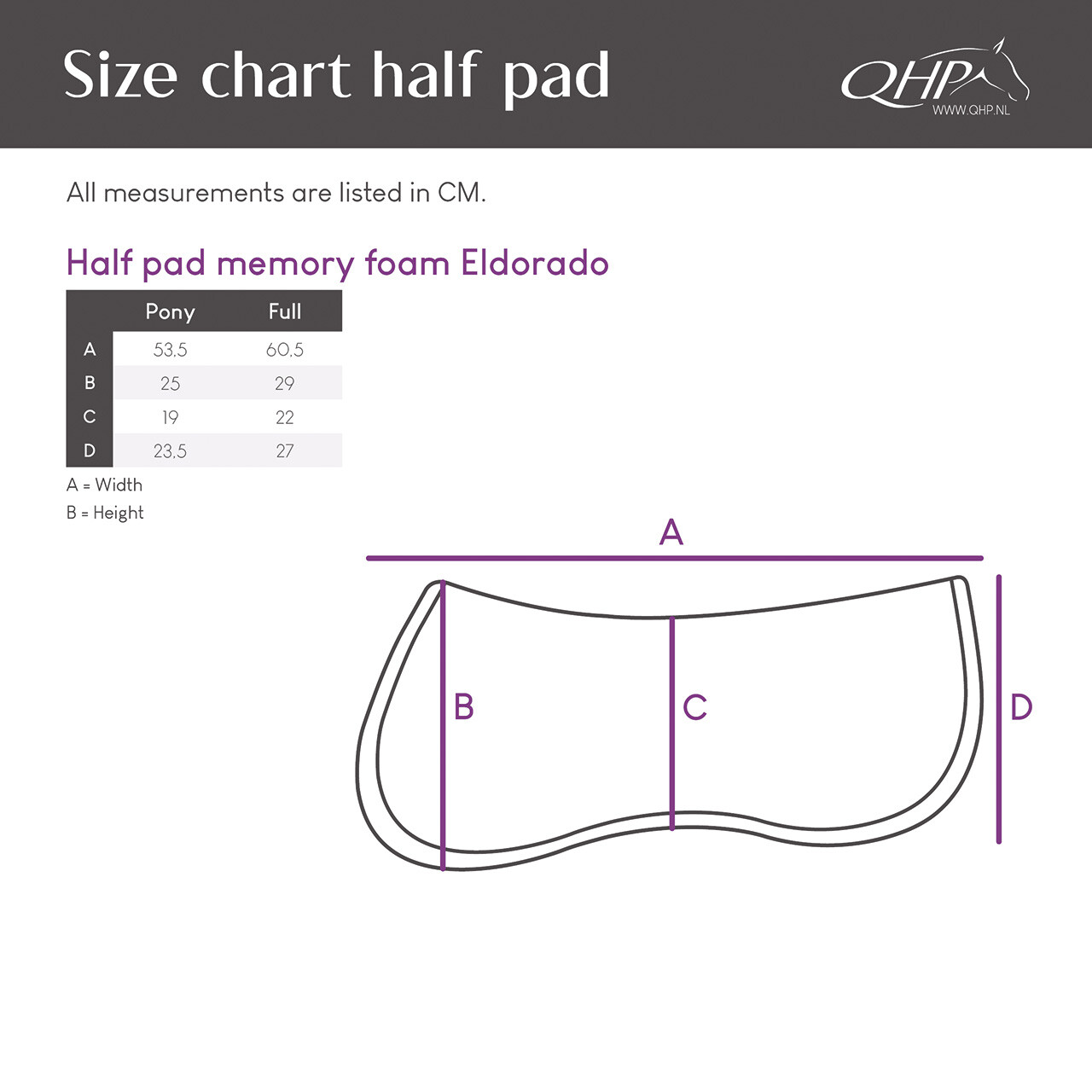 Half pad memory foam Eldorado