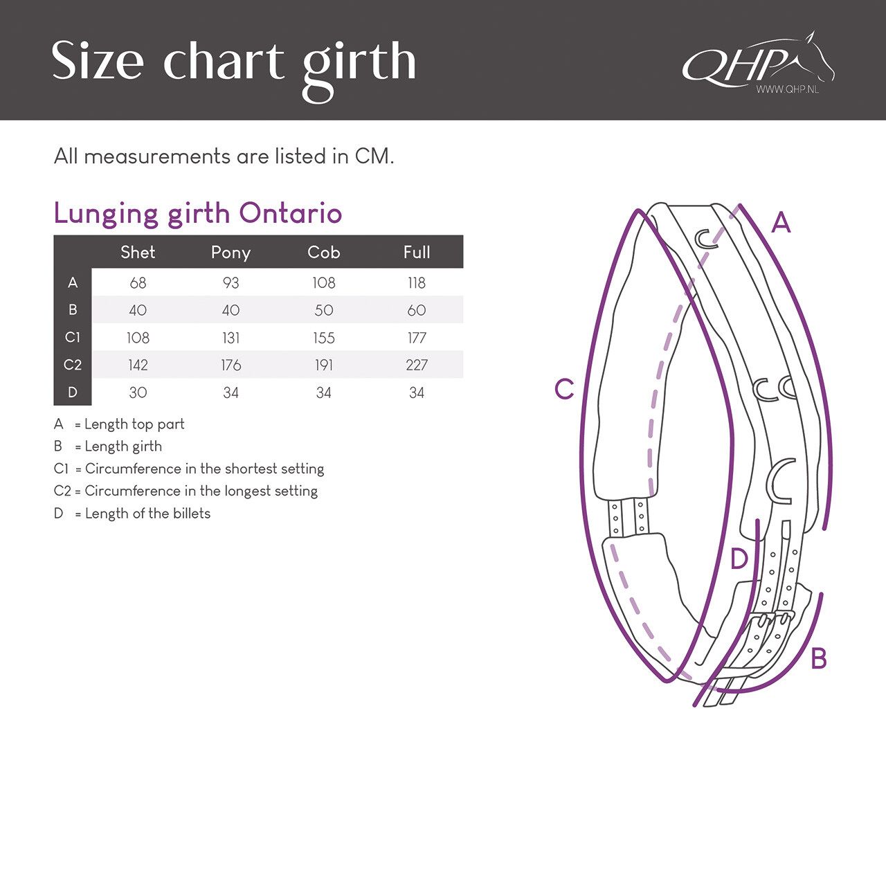 Lunging girth Color