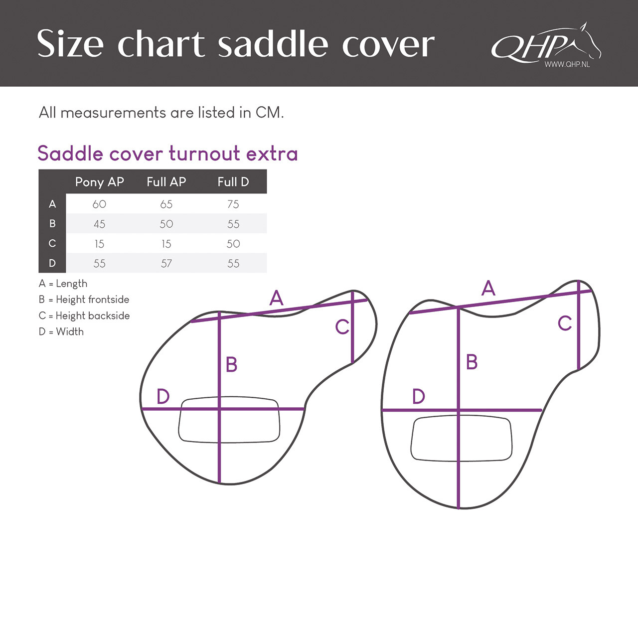 Saddle cover turnout extra