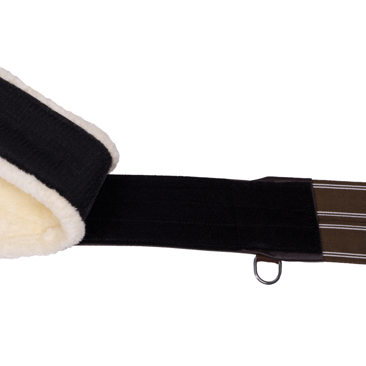 Belly guard girth with removable fur