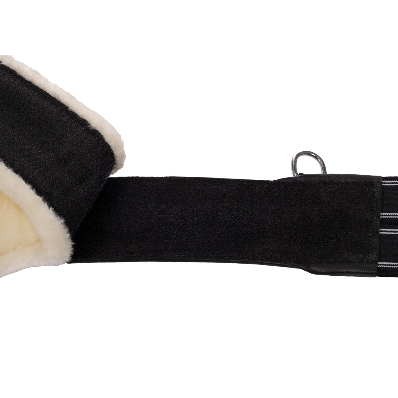 Belly guard girth with removable fur