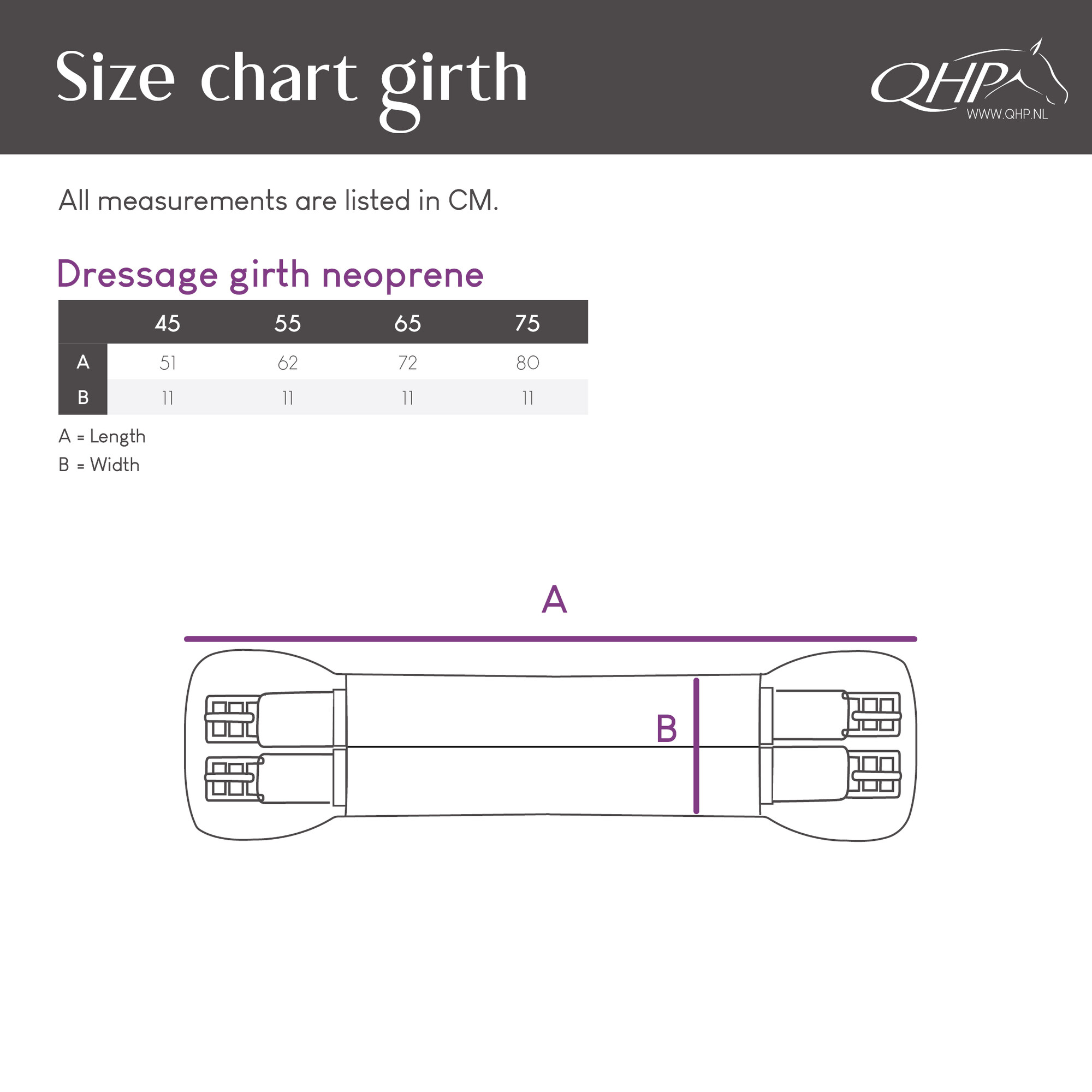 Dressage girth neoprene