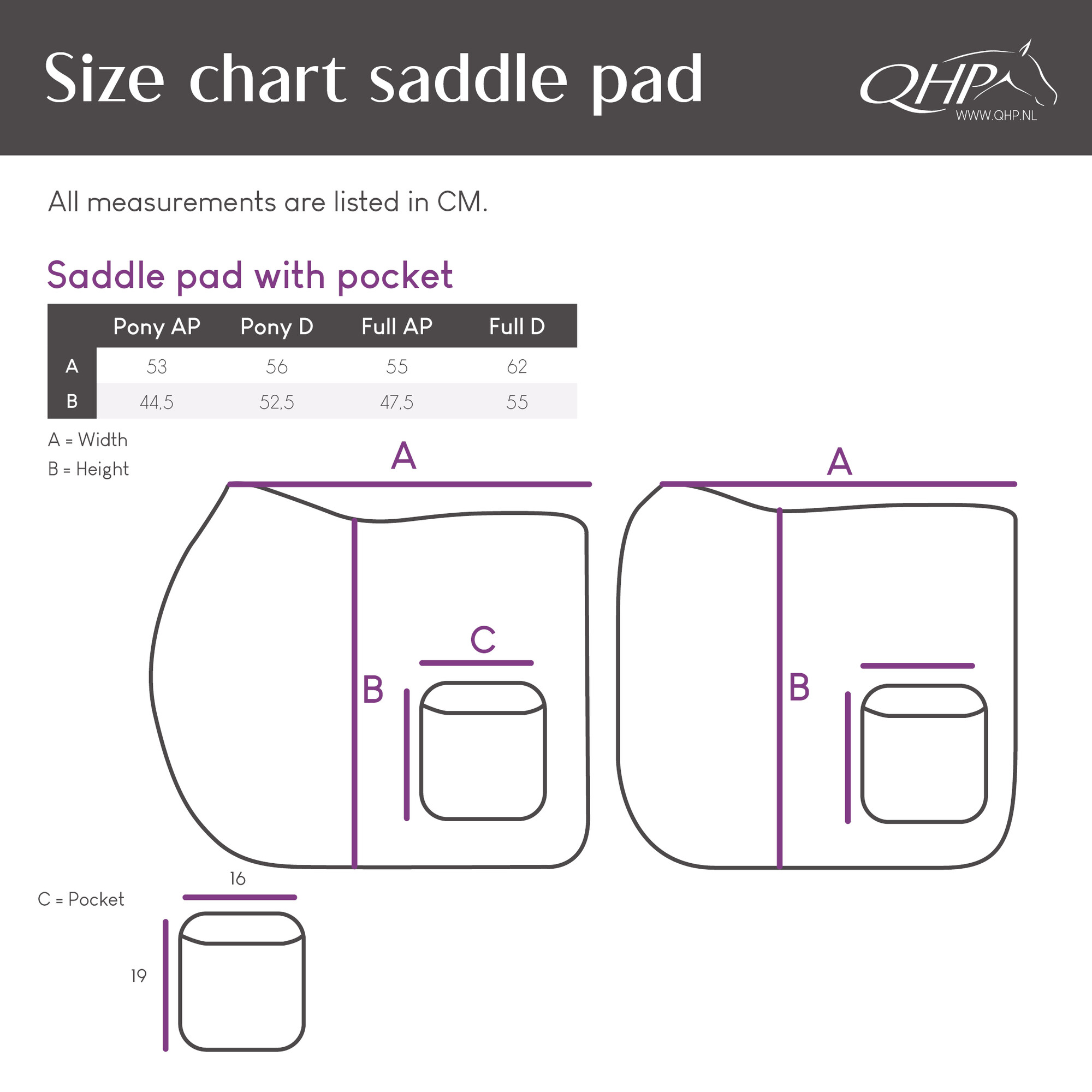 Saddle pad with pocket