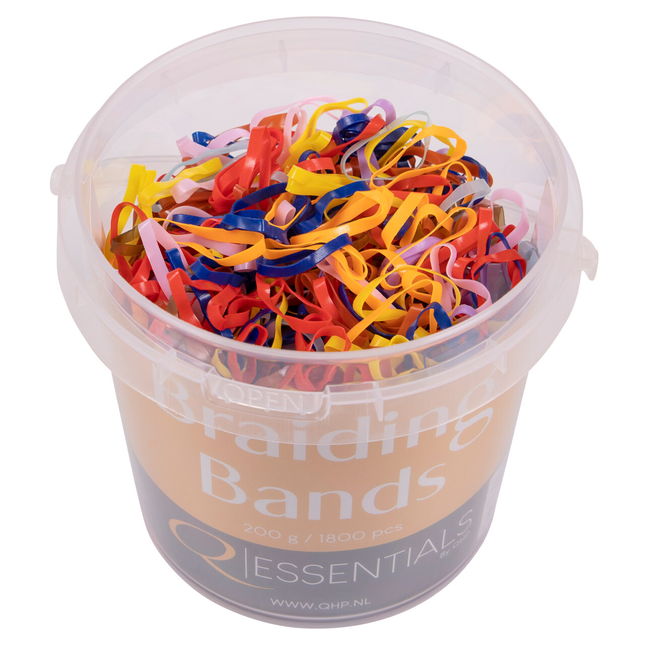Rubber braiding bands wide bucket