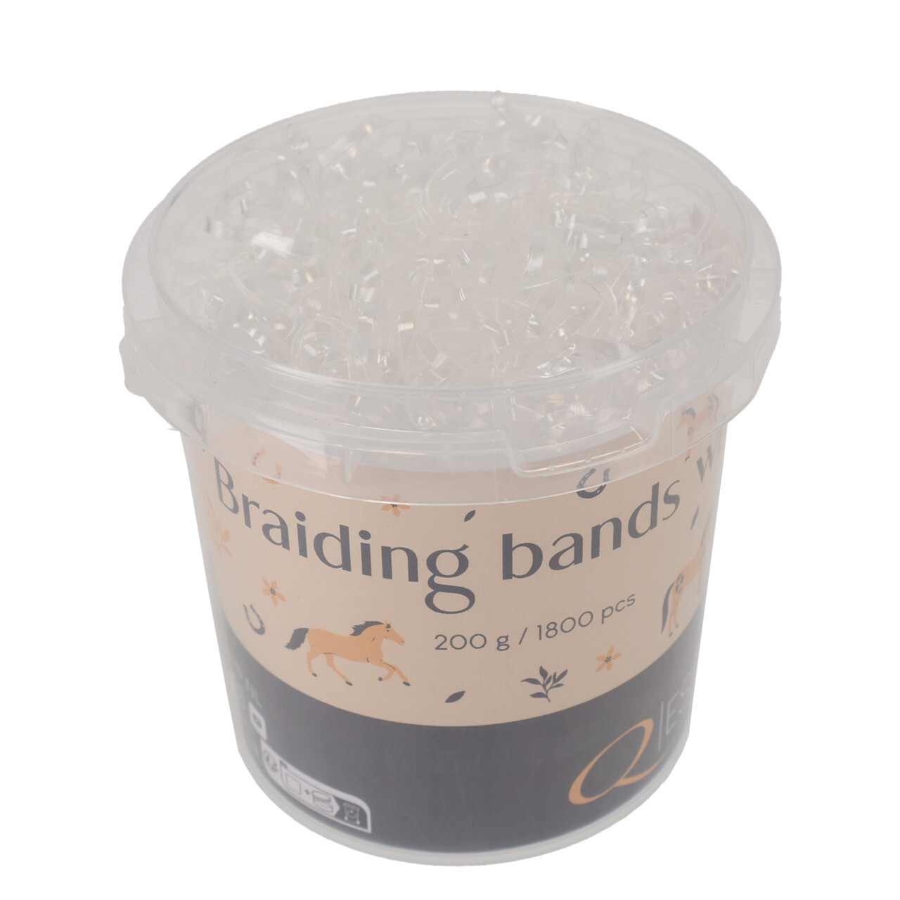 Rubber braiding bands wide bucket