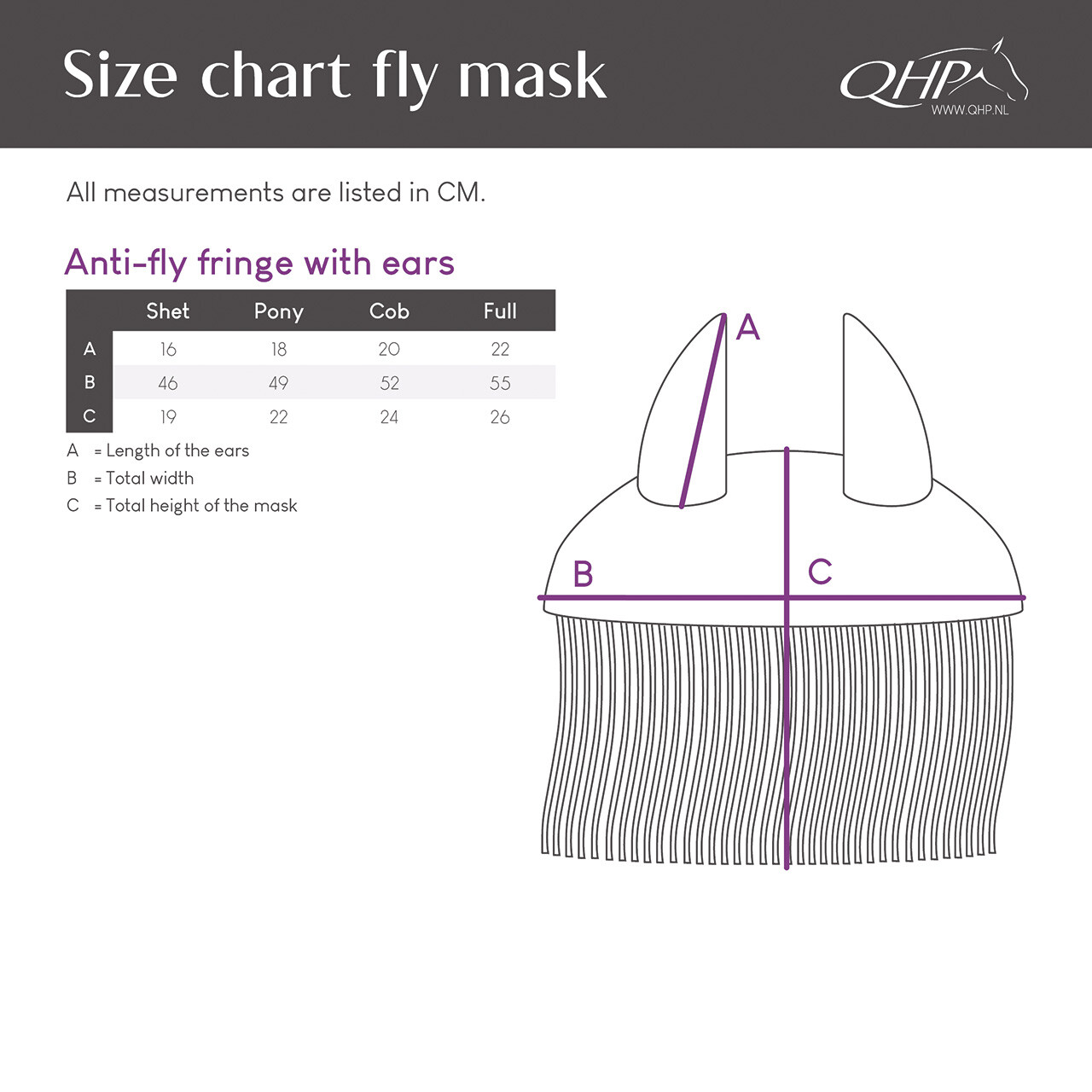 Anti-fly fringe with ears