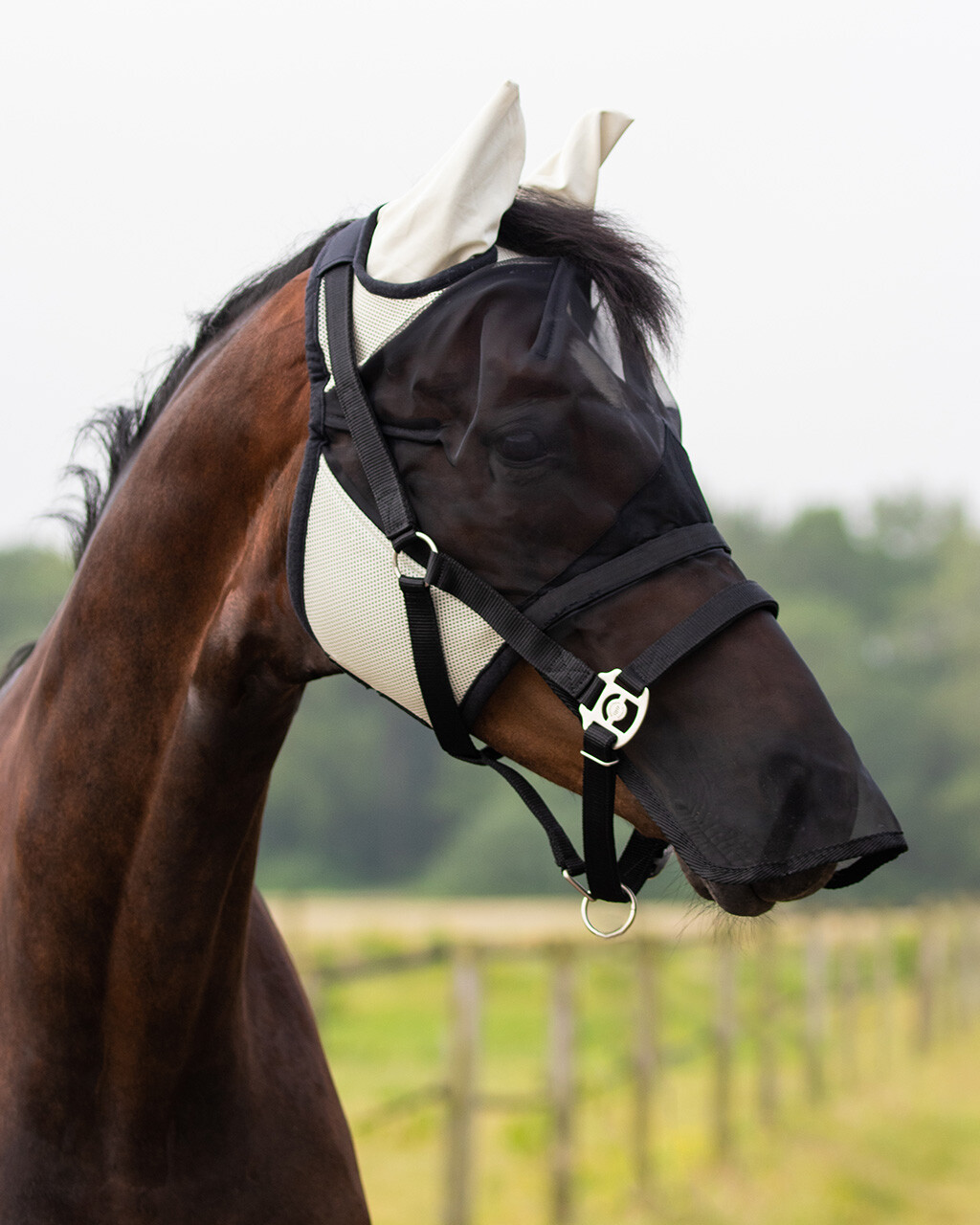 Fly Mask with detachable nose flap