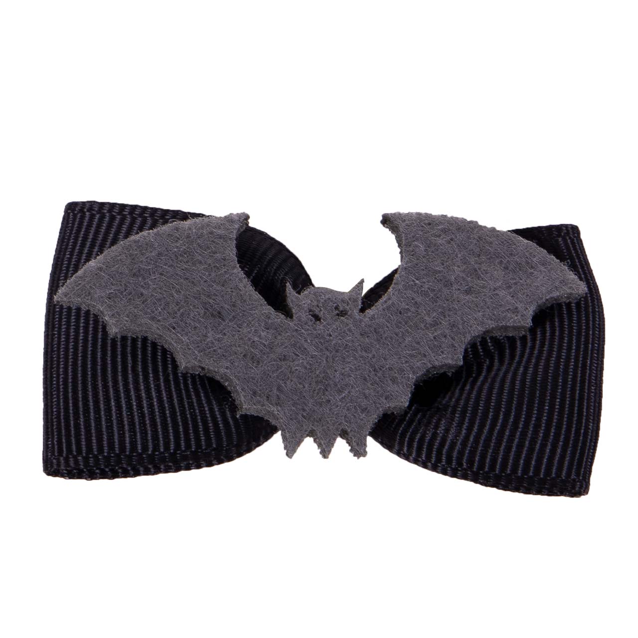 Halloweenská mašle do hřívy, černá s netopýrem
