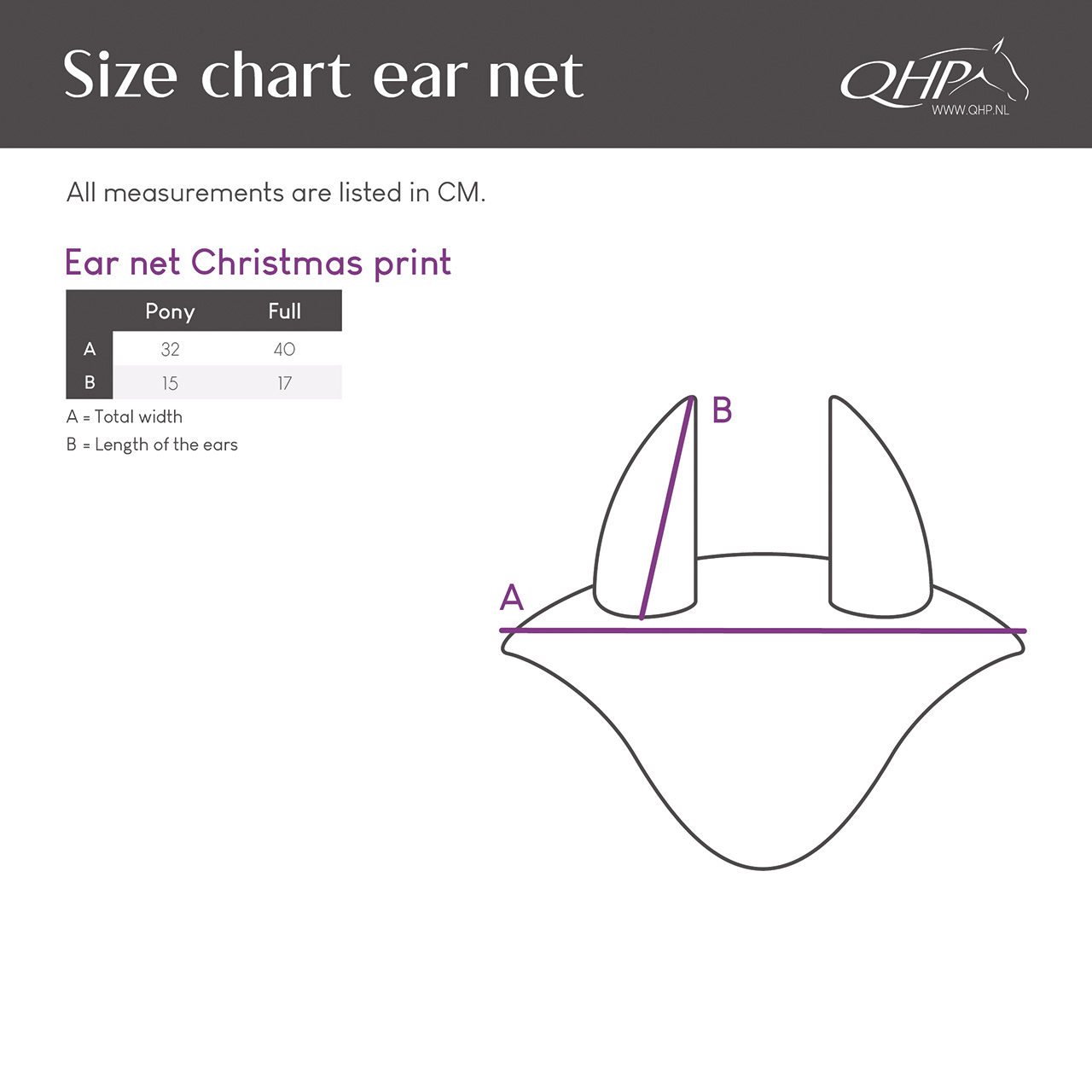 Ear net Christmas print