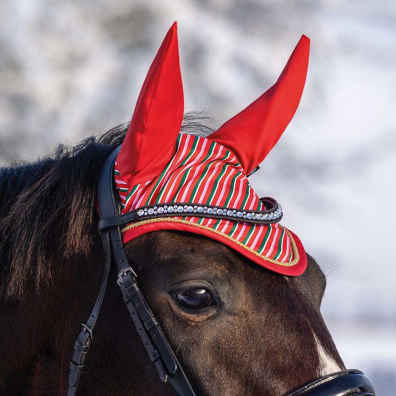 Ear net Christmas print