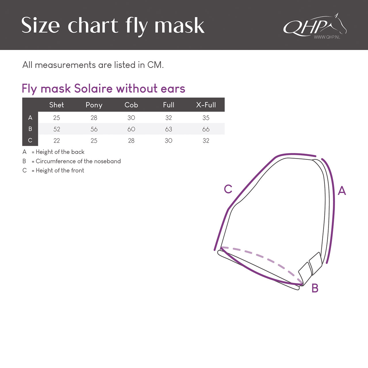 Fly mask Solaire without ear protection
