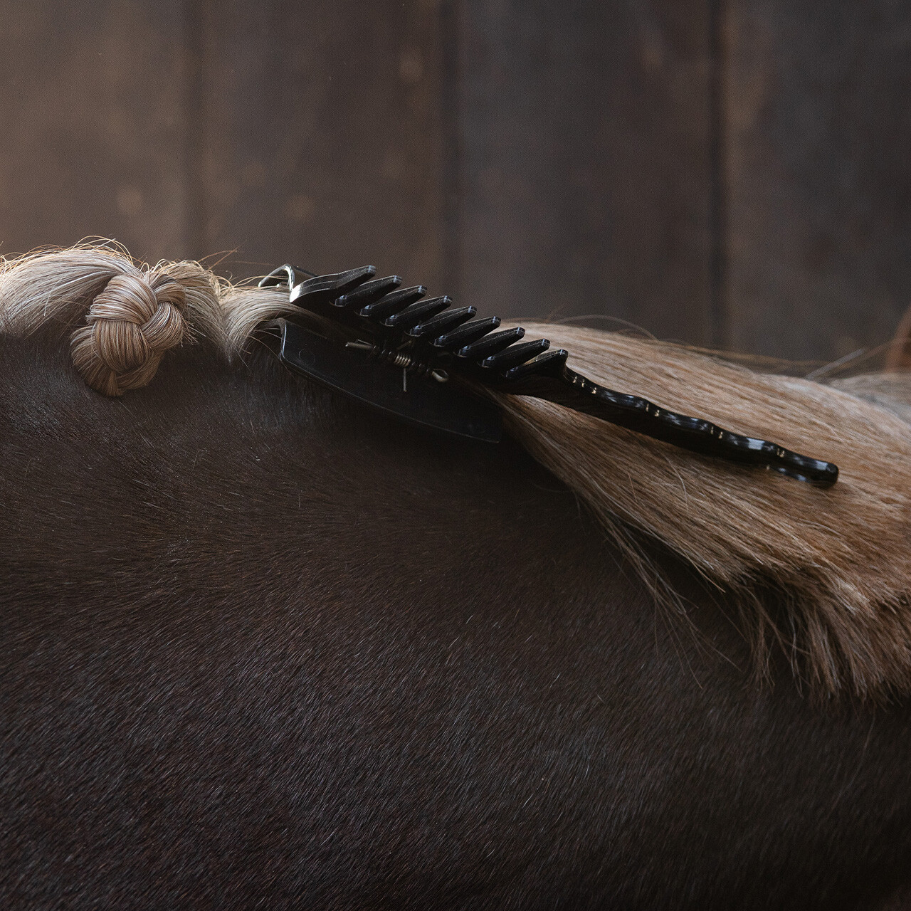 Mane comb with clip