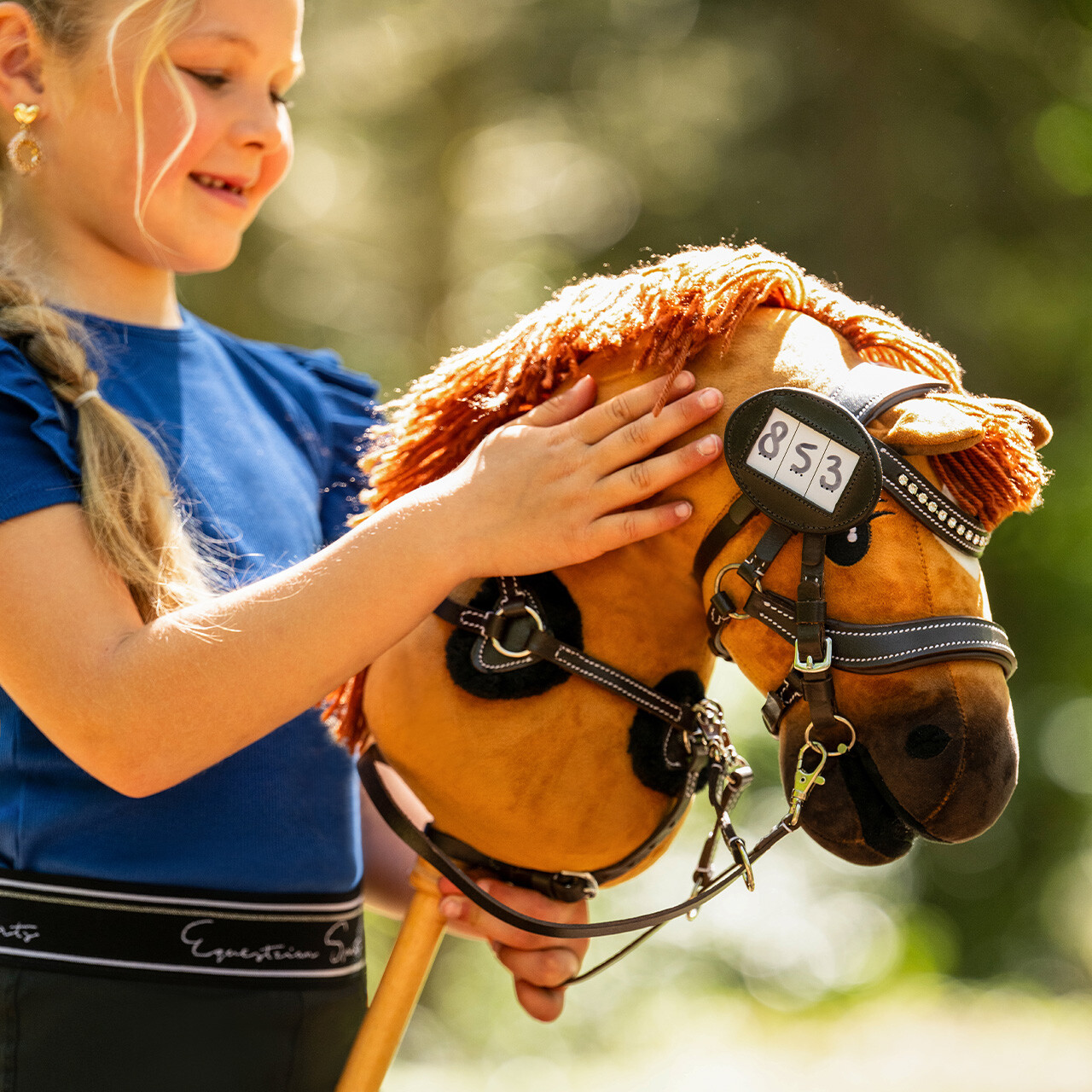 Number holder oval Hobby horse