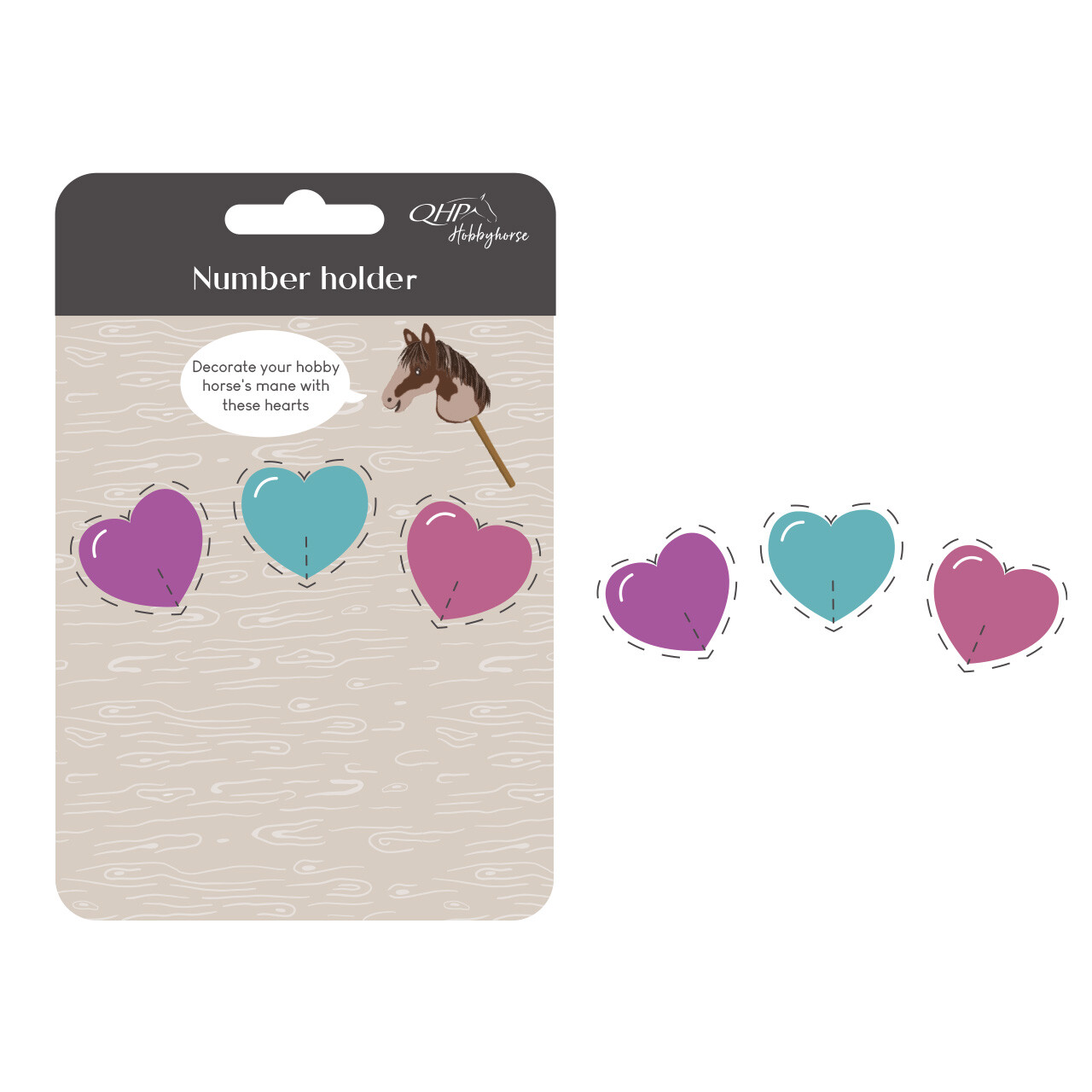 Number holder oval Hobby horse