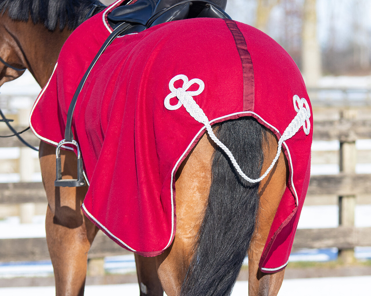 Exercise rug fleece ornament