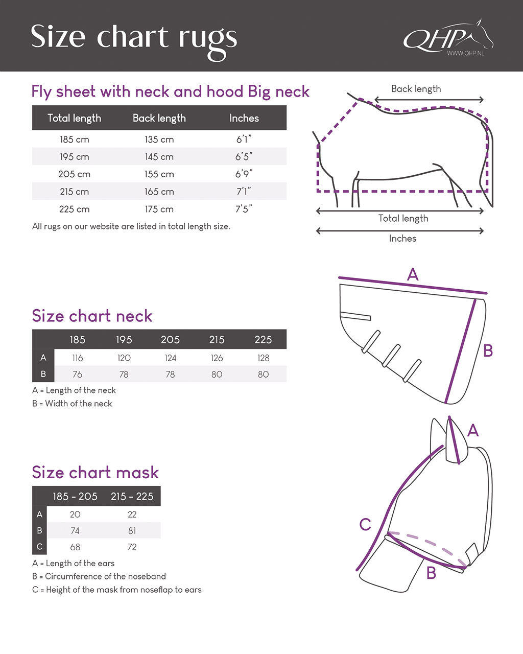 Fly sheet with neck and hood Big neck