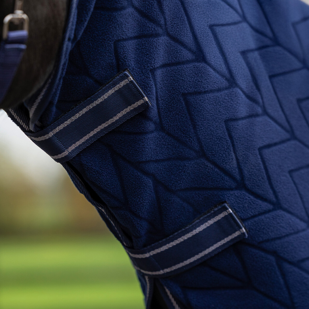 Fleece rug Embossed with detachable neck