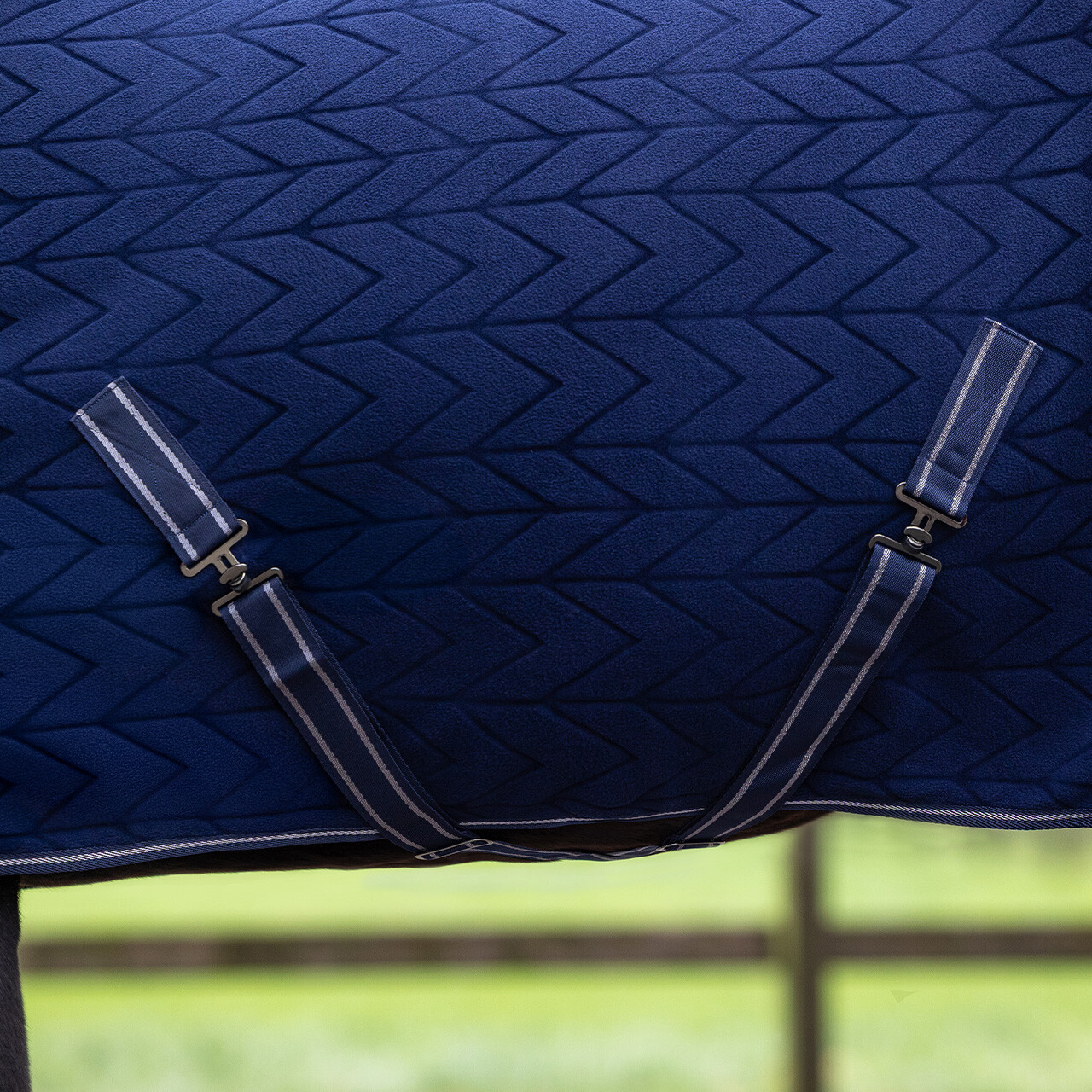 Fleece rug Embossed with detachable neck