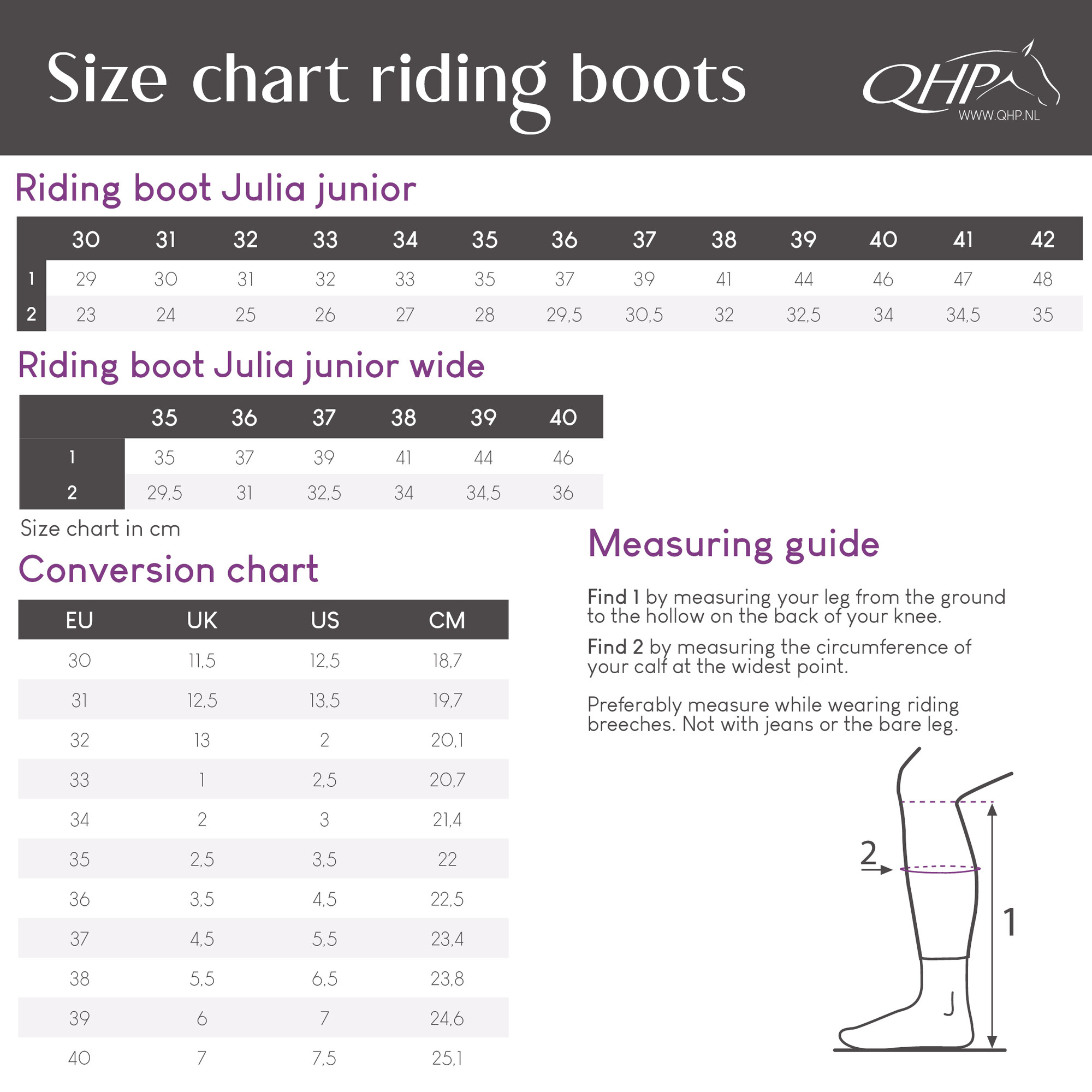 Riding boot Julia Junior wide