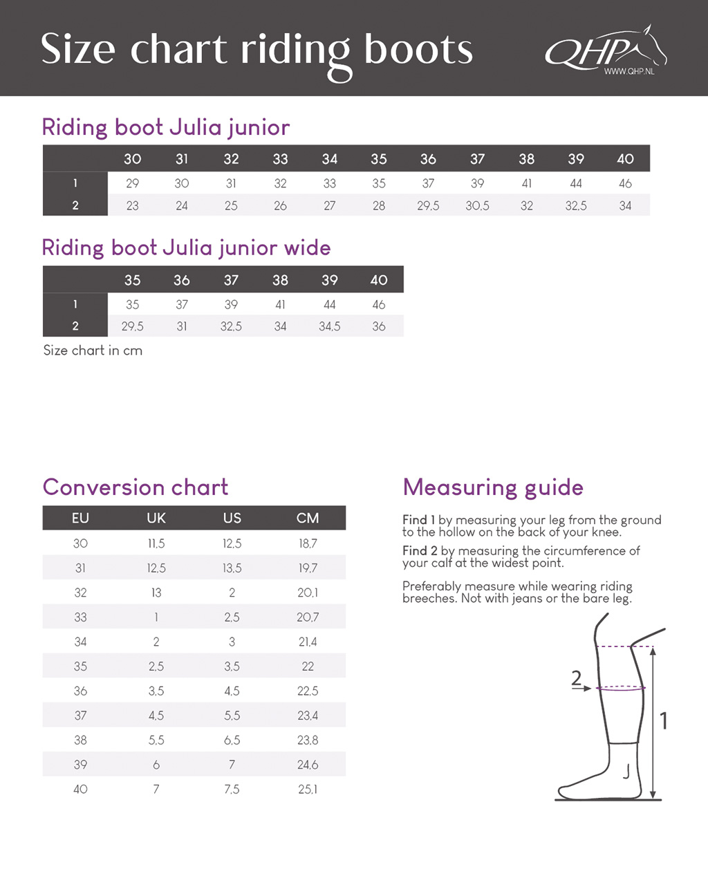 Riding boot Julia Junior wide