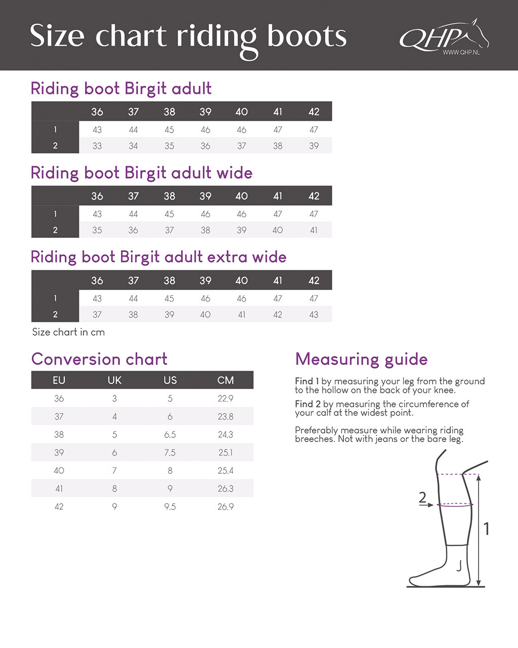 Riding boot Birgit Adult extra wide