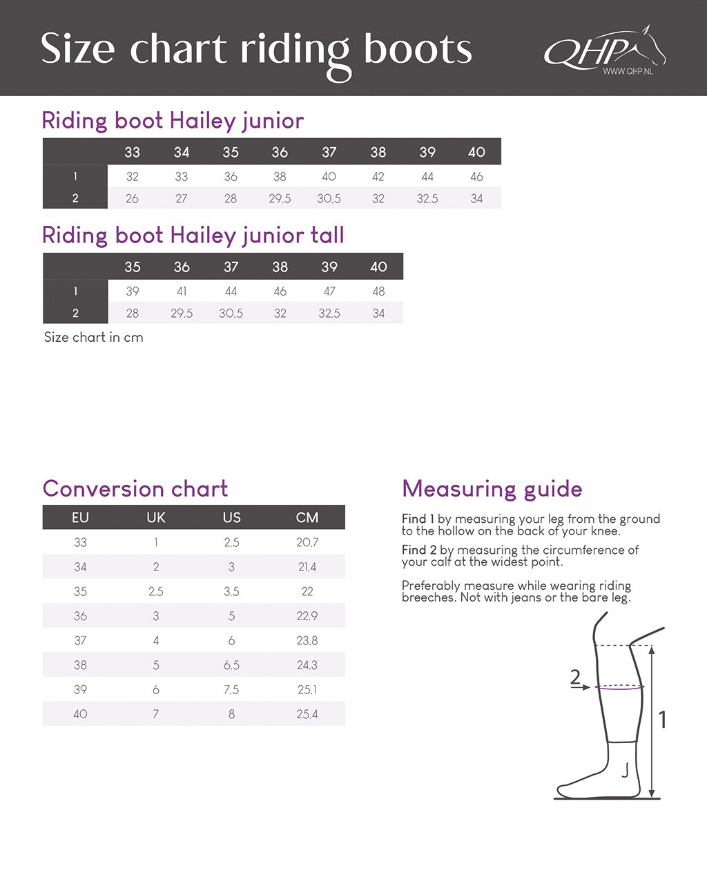 Riding boot Hailey Junior tall