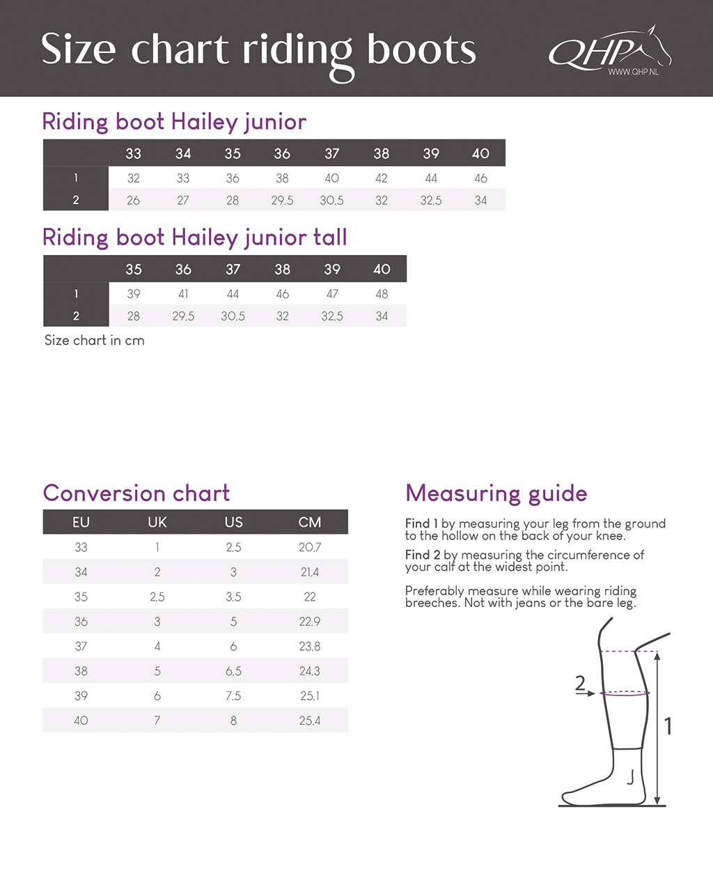 Riding boot Hailey Junior tall