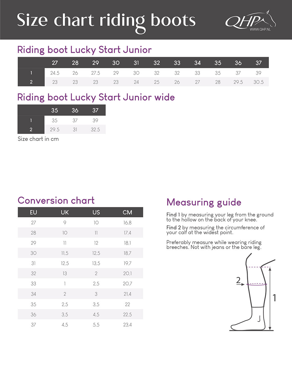 Riding boot Lucky Start Junior wide