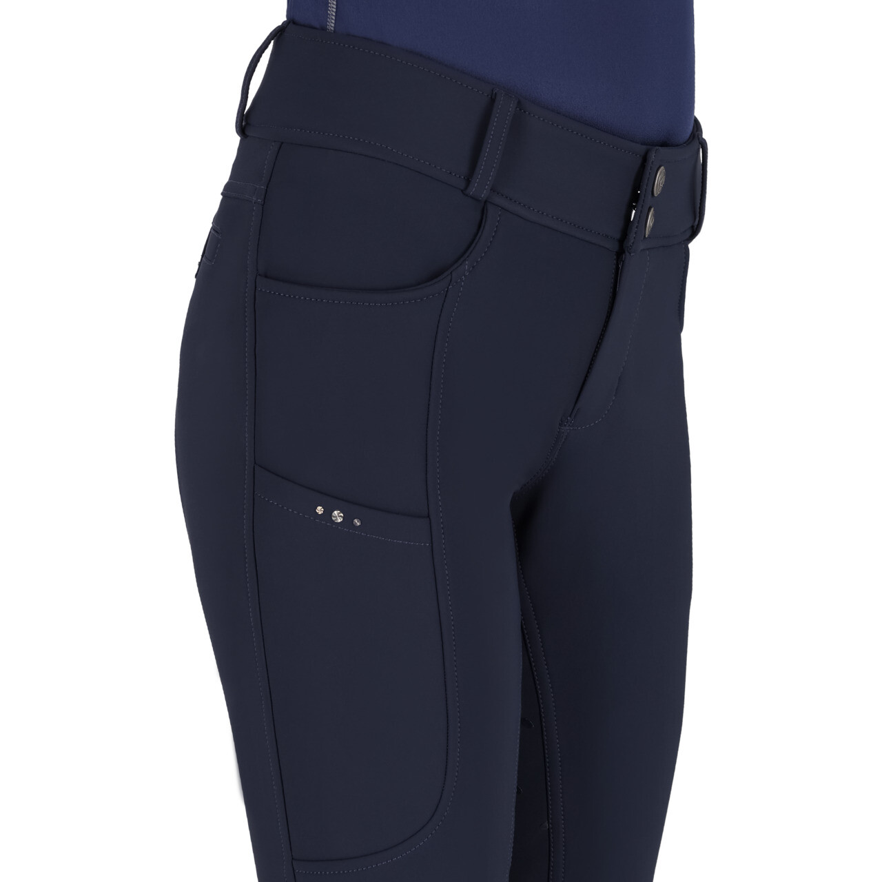 Kalhoty Lymee softshell Junior s plným gripem námořnické modré