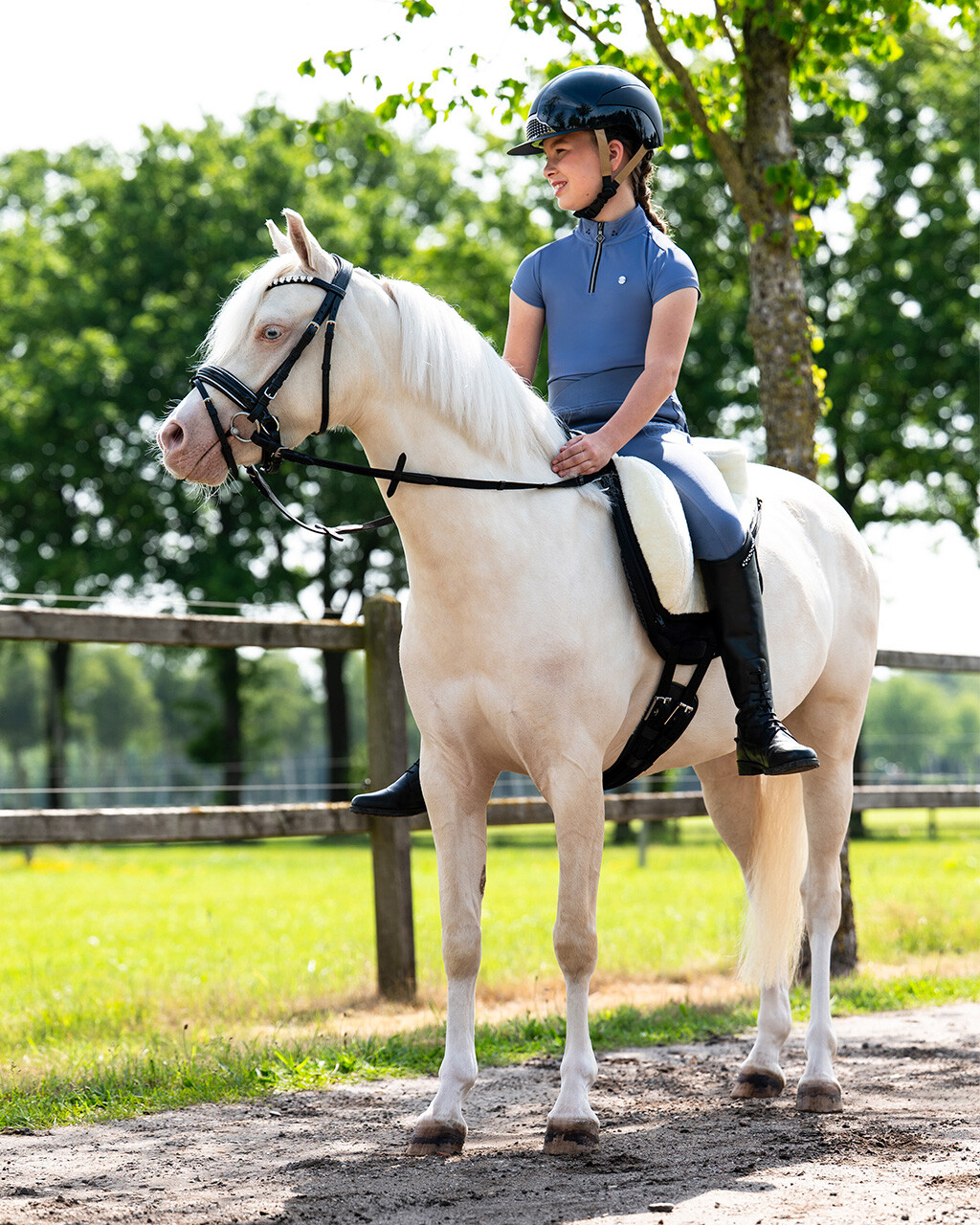 Riding tights Aubree Junior leg grip