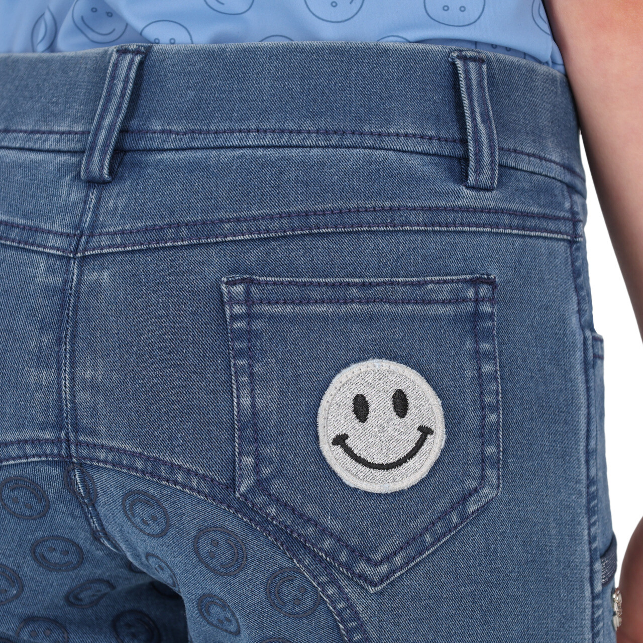 Riding tights Rosalynn Junior full grip Denim