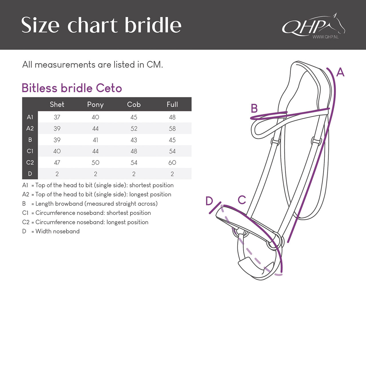 Bitless bridle Ceto incl. reins
