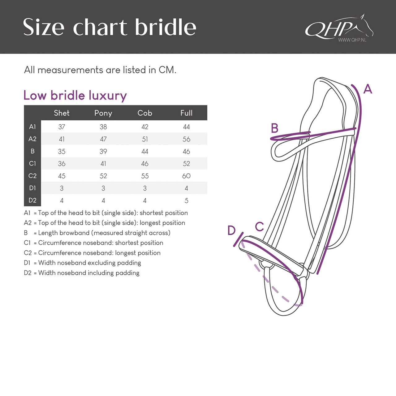 Low bridle luxury incl. reins