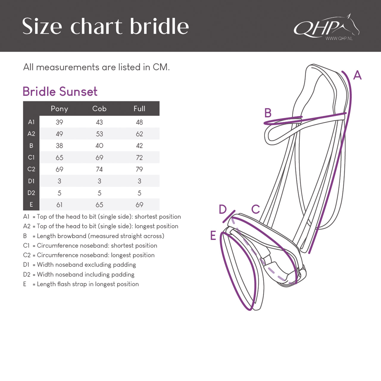 Bridle Sunset incl. reins