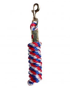 Lead rope Red/white/blue luxury Gold