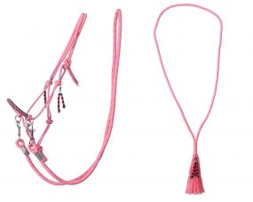 Rope halter combi Liberty Flamingo pink Extra full