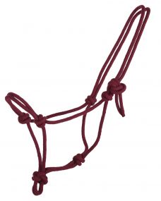 Rope halter basic Burgundy Mini Shet