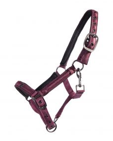 Head collar foal Lily Burgundy Full-foal 04