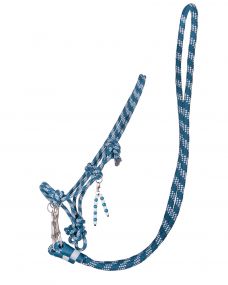 Rope halter with reins Thunderbolt Deep Lagoon Pony