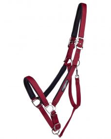 Head collar Deluxe draft horse Burgundy XXFull