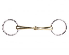 Snaffle bit German silver Gold 14.5